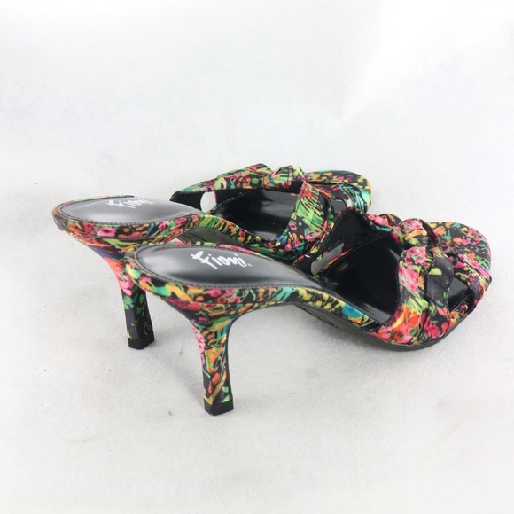 FIONI Multicolor Cross Strap Open Toe Sandals Sz 8.5 US Women - Picture 6 of 8